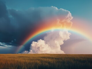  A cloud with a rainbow on it