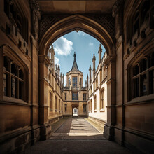 Architectural Photo Of University Buildings In The Style Of Oxford - Generative AI