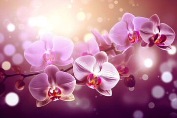 Poster - Beautiful orchid background new quality universal colorful holiday stock image illustration design, Generative AI