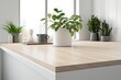 © 2rogan - kitchen counter with a small potted plant adding a touch of greenery. Generative AI