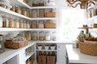 © Trinette Reed - Organized food pantry closet in cozy cottage style home