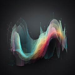 Poster - visualization of fractal realms. generative ai
