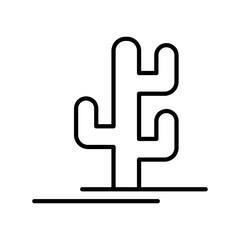 Poster - Cactus vector icon, desert symbol. Modern, simple flat vector illustration on white background..eps