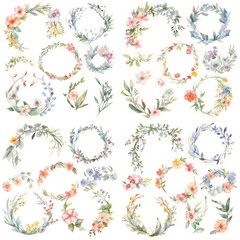 Wall Mural - Wreath flowers