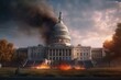 Chaos, the United States Capitol burning, generative ai