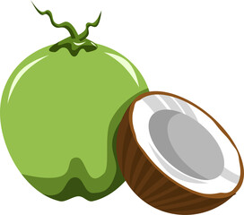 Wall Mural - coconut png graphic clipart design