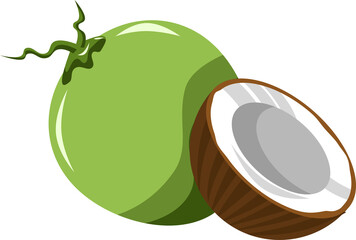 Wall Mural - coconut png graphic clipart design