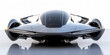 © Olmyntay - Chromed fantastic car of the future front view. AI generation