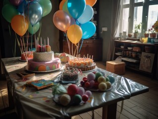 Children's birthday party table