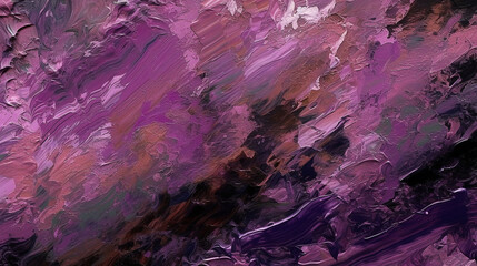  Purple painting. Rough touch. Generative AI image Generative AI image