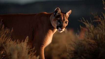 Wall Mural - A cougar enjoying the lovely weather