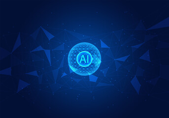 Poster - Artificial intelligence technology is a technology invented by humans to help work, helping businesses grow more than their competitors and ai can also learn and develop by itself, reducing costs
