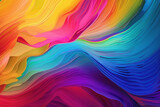 Tęczowa fala - tapeta kolorowa - Rainbow wave - color wallpaper - AI Genereated