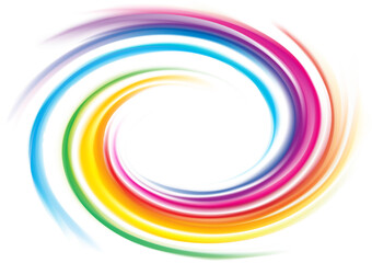 Wall Mural - Vector backdrop of spiral rainbow spectrum