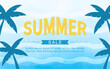 Summer template background with wave shape.