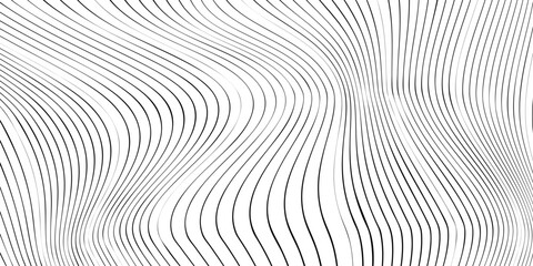 Leinwandbilder - Vector abstract geometric background. curved lines