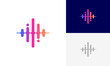 soundwave, pulse, vibration sound logo icon design vector