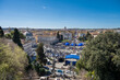 Rom, Italien, Mai 2023 Blick von der Terrasse des Pincio Hügels auf die Pazza del Popolo über die Stadt zum Vatikan