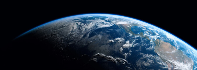 a view of the earth from the space shuttle. generative ai