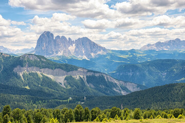 Canvas Print - Scenic mountains view in the Italian Dolomites