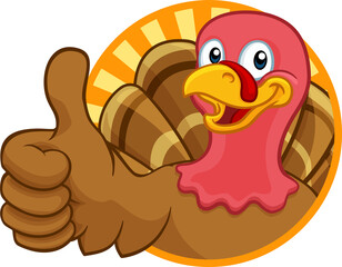 Wall Mural - Turkey Thanksgiving or Christmas Cartoon Character