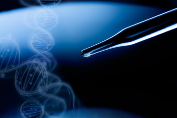 Wall Mural - macro science background,macro science experiment background,laboratory research, dropping liquid to