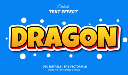 Wall Mural - dragon editable text effect