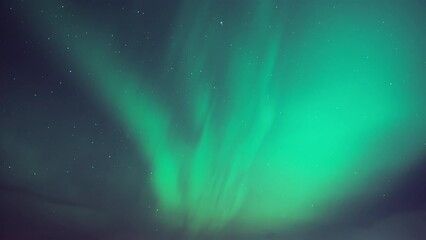 Wall Mural - Aurora Borealis lighting up the night sky with green colors. Timelapse. 
