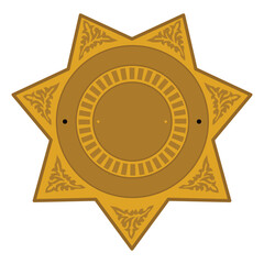 Wall Mural - Vector illustration of sheriff badge