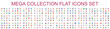 © alexdndz - Mega set of vector color flat icons. Contains such Icons as Shopping, Banking, Delivery, Ecology, Business, Education, Teamwork, Management, Marketing and more. Bundle icon. Flat pictogram pack.