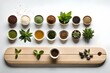 herbs and spices on table, generative ai