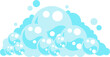 © Chorna_L - Soap foam bubbles. Cartoon bath suds of shampoo.