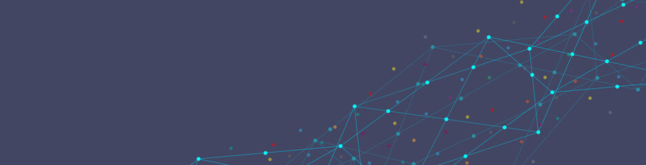 digital technology background of global network connection and communication with connecting the dot