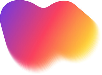 Poster - blurred gradient shape. abstract fluid neon background. liquid holographic iridescent blob. geometri