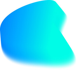 Poster - blurred gradient shape. abstract fluid neon background. liquid holographic iridescent blob. geometri