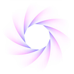 Poster - Background with camera lens shutter purple blue on white