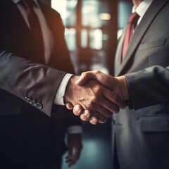 Wall Mural - businessman handshake for teamwork of business merger and acquisition. generative ai