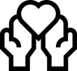 Transparent Love icon. Love isolated on transparent background.