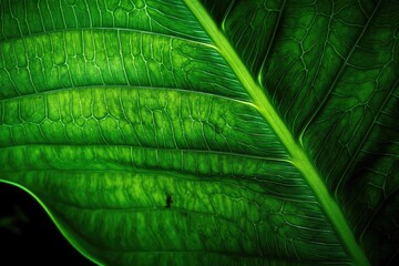 Poster - green leaf texture