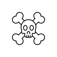 Poster - skull icon. outline icon.