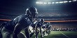photorealistic NFL Football on a football field, Generative A