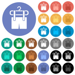 Poster - Shorts on the clothes dryer round flat multi colored icons