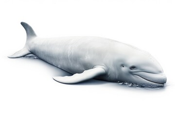 Canvas Print - Beluga Whale isolated on white background