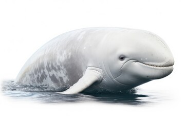 Canvas Print - Beluga Whale isolated on white background