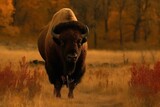 Fototapeta  - american bison in park national park