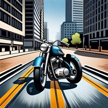 motorcycle on the road generative ai