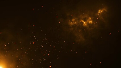 Wall Mural - Particle background animation, Futuristic mysterious flowing digital particles wave de-focus virtual reality abstract cyber space environment background. 
