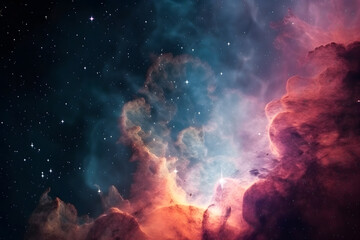 huge nebula and stars