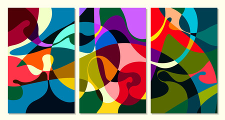 Aufkleber - Vector Illustration colorful liquid and fluid abstract for banner template