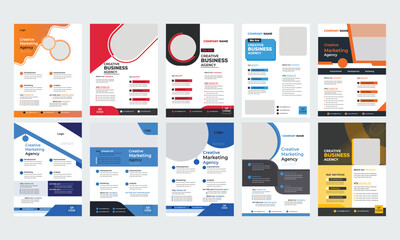 flayer design 10 set, corporate business flyer template design, business marketing flyer, digital marketing agency flyer, creative marketing agency flayer design